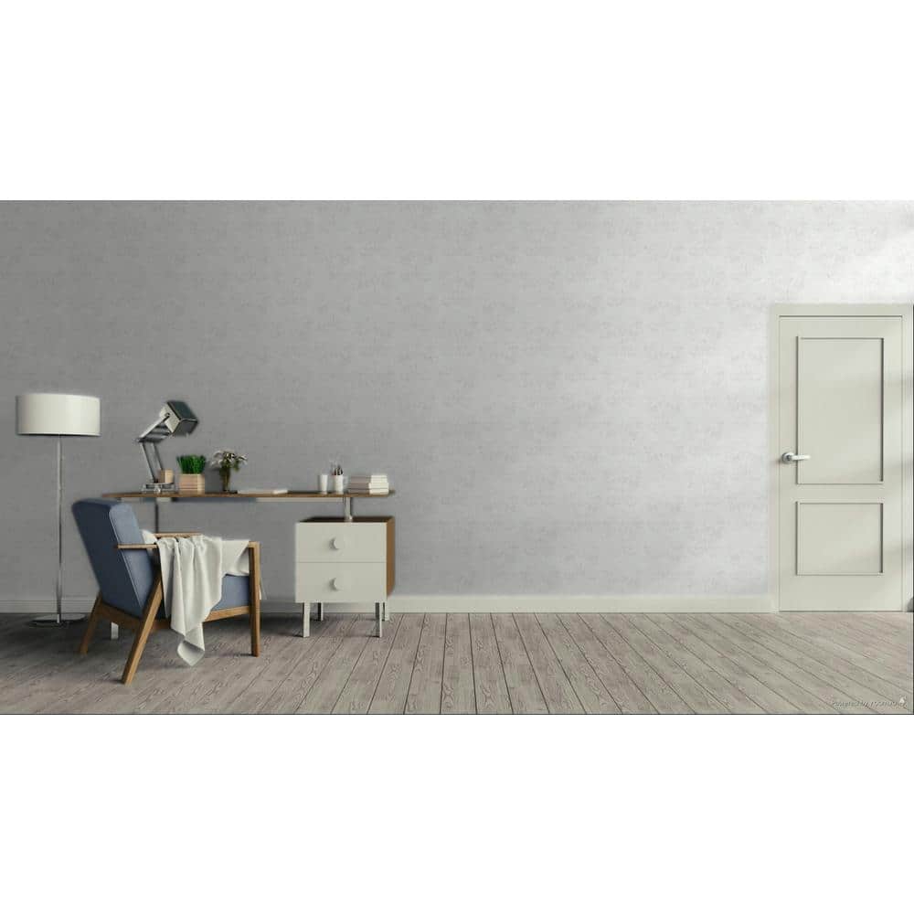 Gray Embossed Damask Non-Pasted Wallpaper Roll