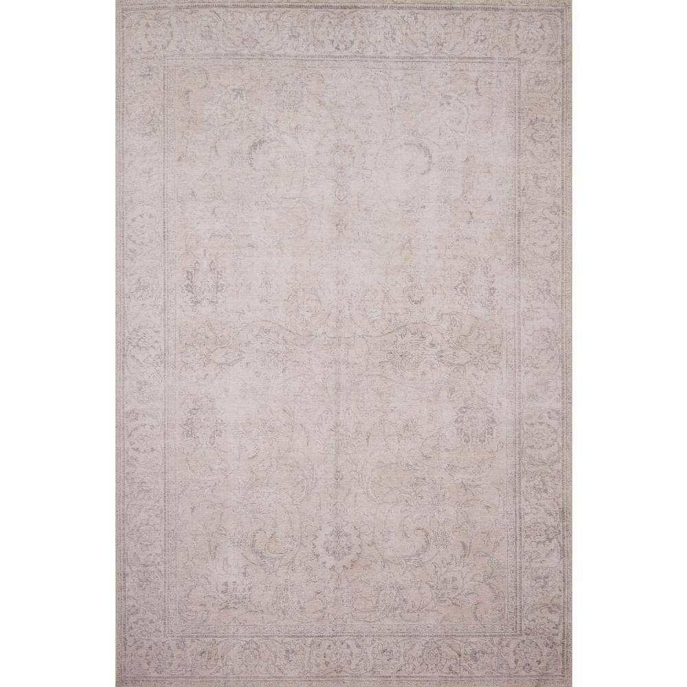 Gray Hand-knotted Oriental Synthetic Area Rug