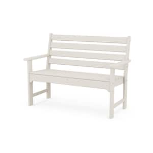 Grant Park 48 in. 2-Person Sand Plastic Outdoor Bench
