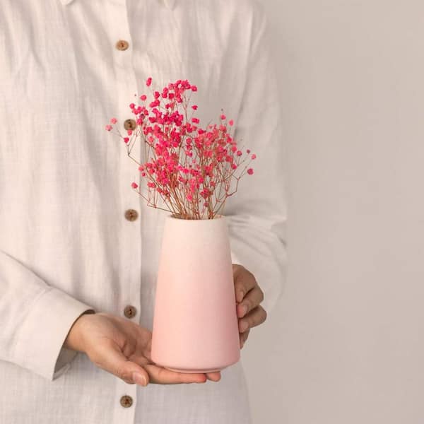 Afoxsos Ceramic Flower Vase Minimalism Style for Modern Table