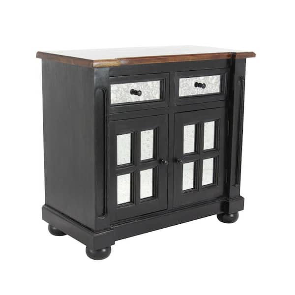 Litton Lane Grey Wood Traditional Cabinet