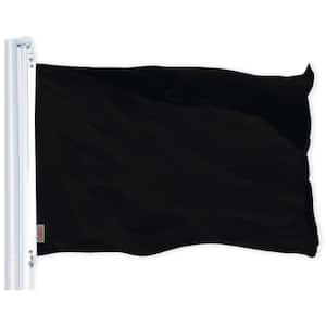 4 ft. x 6 ft. Polyester Black Printed Flag 150D BG 1PK