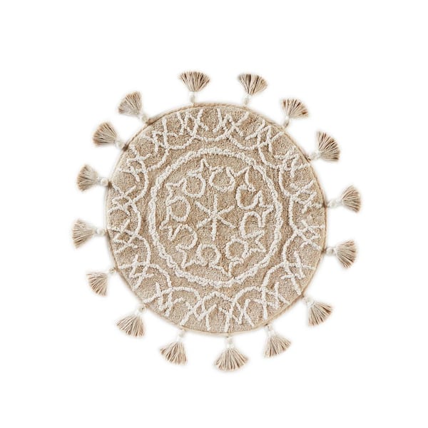 SKL Home 25 in. x 25 in. Natural Medallia Cotton Bath Rug