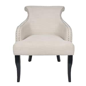 Filmore Light Beige Polyester Arm Chair (Set of 1)