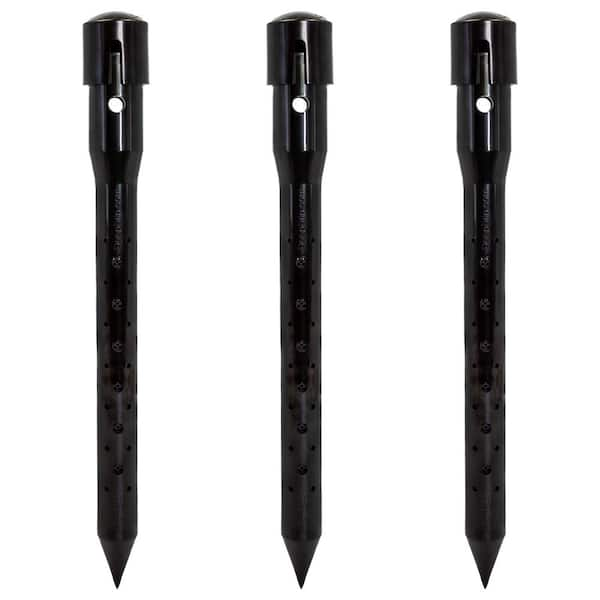 DEEP DRIP 14 in. Watering Stakes (3-Pack) - Black 14GKDDB-3pk - The ...