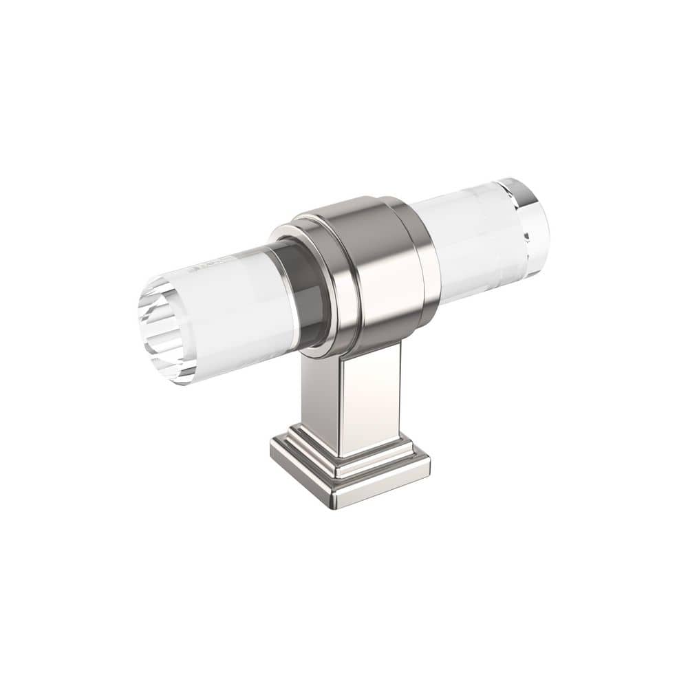 Glacio 2-1/8 in. (54mm) Length Clear/Polished Nickel Bar Cabinet Knob price history on PriceWatchPro