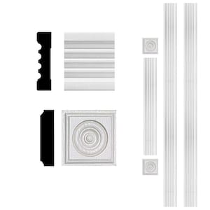 3/4 in. x 3 in. x 8 ft. MDF Fluted Door Casing Moulding Set