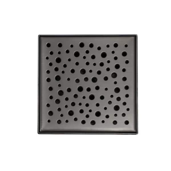 Elegante Drain Collection 4 in. Square Stainless Steel Shower Drain ...