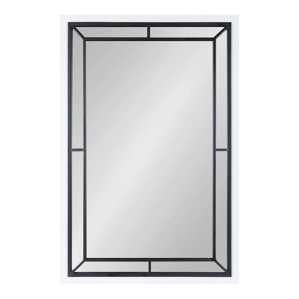 Audubon Coastal Farmhouse 24x36 White Rectangular Wall Mirror