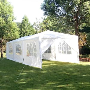 10 ft. x 30 ft. White Outdoor Garden Wedding Party Tent with 8 Removable Sidewalls