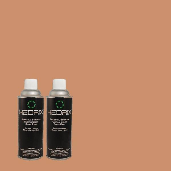 Hedrix 11 oz. Match of 230F-5 Suntan Glow Low Lustre Custom Spray Paint (2-Pack)