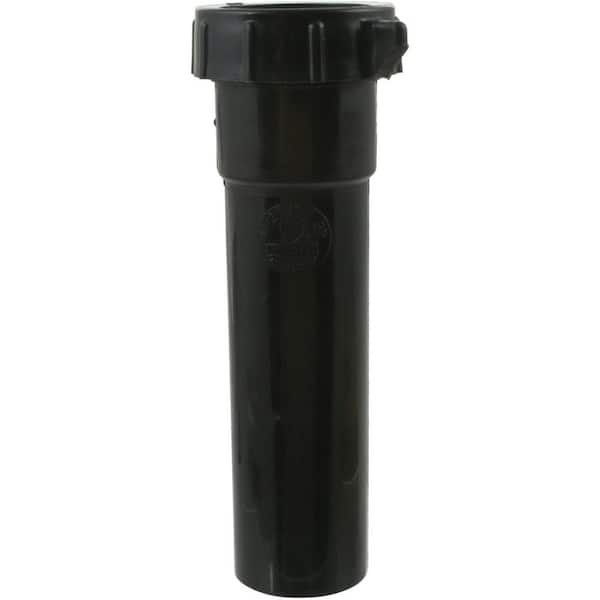 Westbrass 1-1/2 in. x 6 in. Poly Slip-Joint Bath Drain Waste Assembly Extension Tube, Black