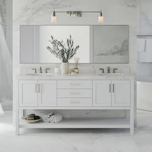Magnolia 72 in. W x 21.5 in. D x 34.5 in. H Bath Vanity Cabinet without Top in White