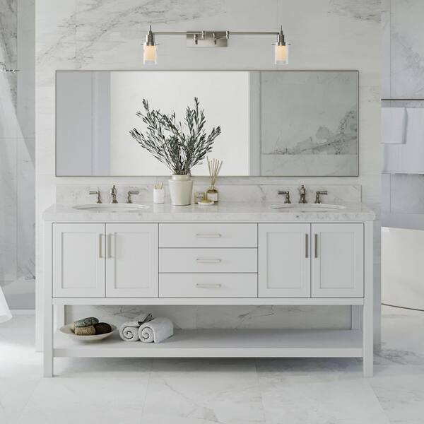 ARIEL Magnolia 72 in. W x 21.5 in. D x 34.5 in. H Bath Vanity Cabinet ...