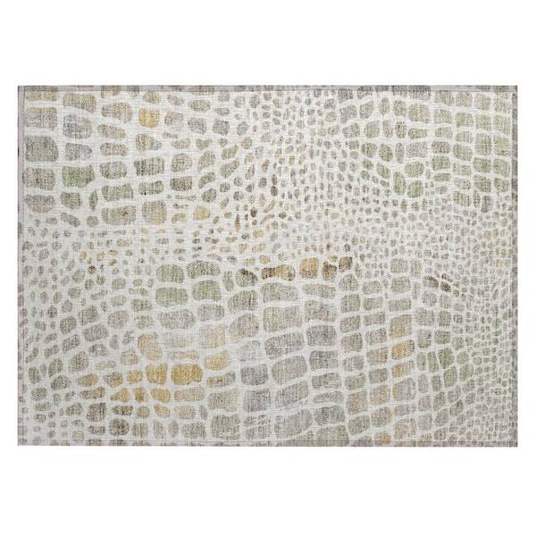 Chantille Machine Washable Indoor/Outdoor Abstract ACN3000 Ivory 3 ft. x 4 ft. Area Rug