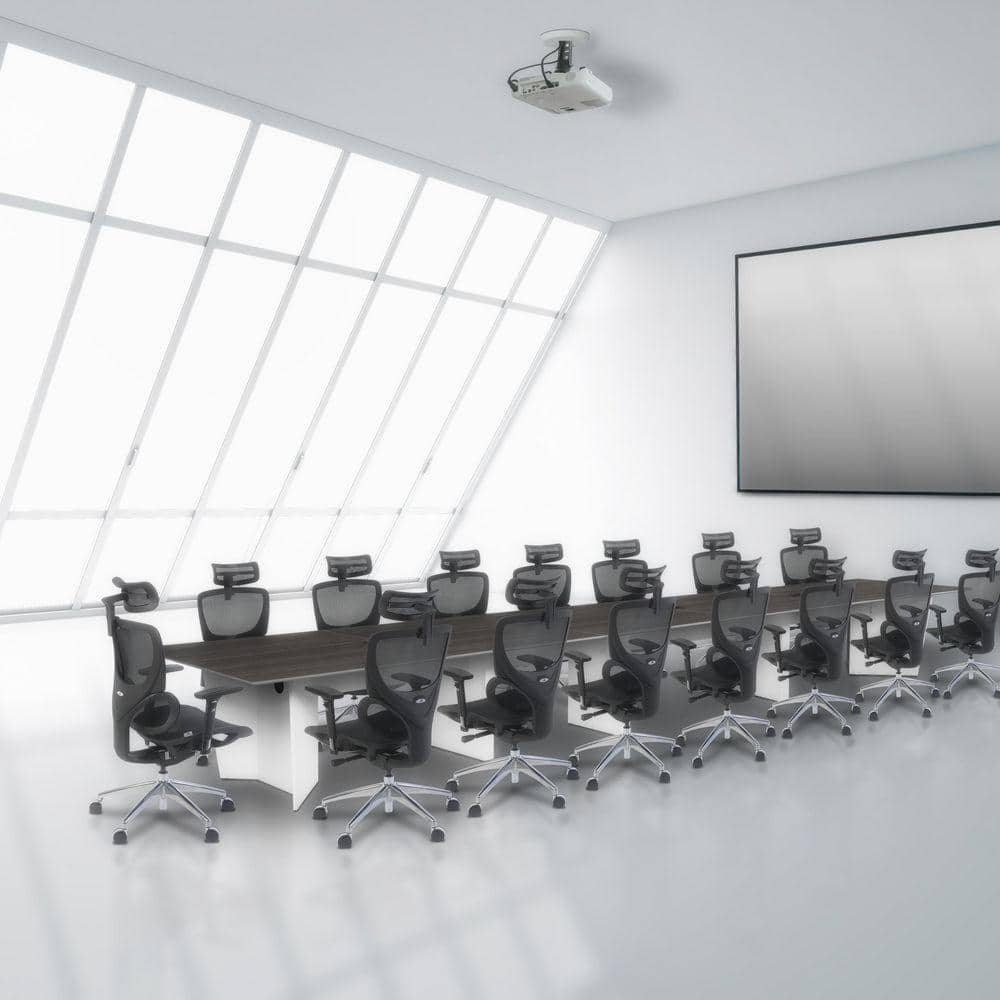 Regency Array 240 in. Ash Grey Conference Table with Power Data Grommet ...