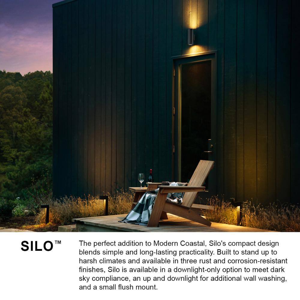 Architectural Bronze Cylinder 2-Light LED Outdoor Wall Mount
