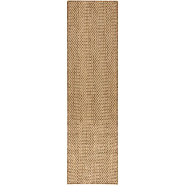 Courtyard Jute 2 ft. x 6 ft. All-over design Contemporary Runner Area Rug