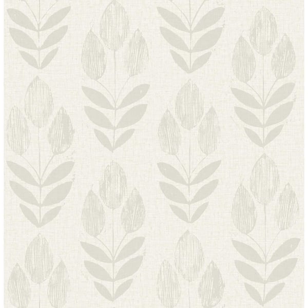 Chesapeake Garland Light Grey Block Tulip Wallpaper