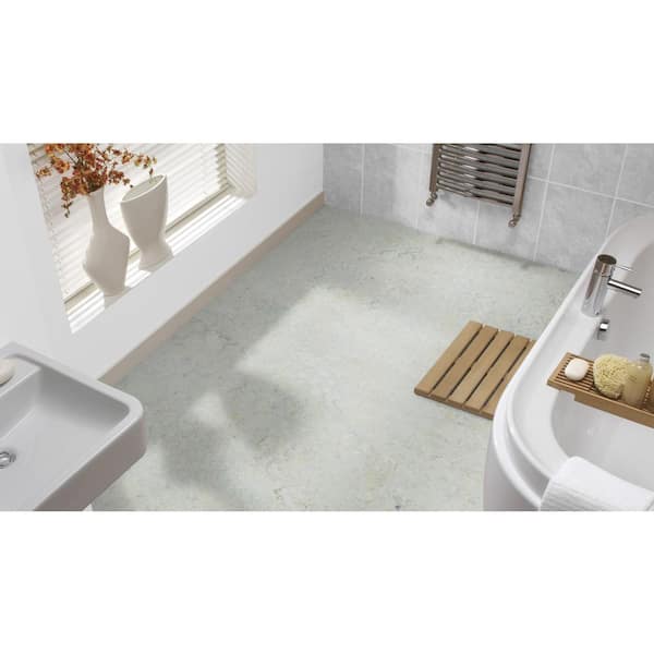 Marmoleum Cinch Loc Seal Seashell 9.8 mm T x 11.81 in. W x 35.43 in. L Laminate Flooring (20.34 sq. ft./case)