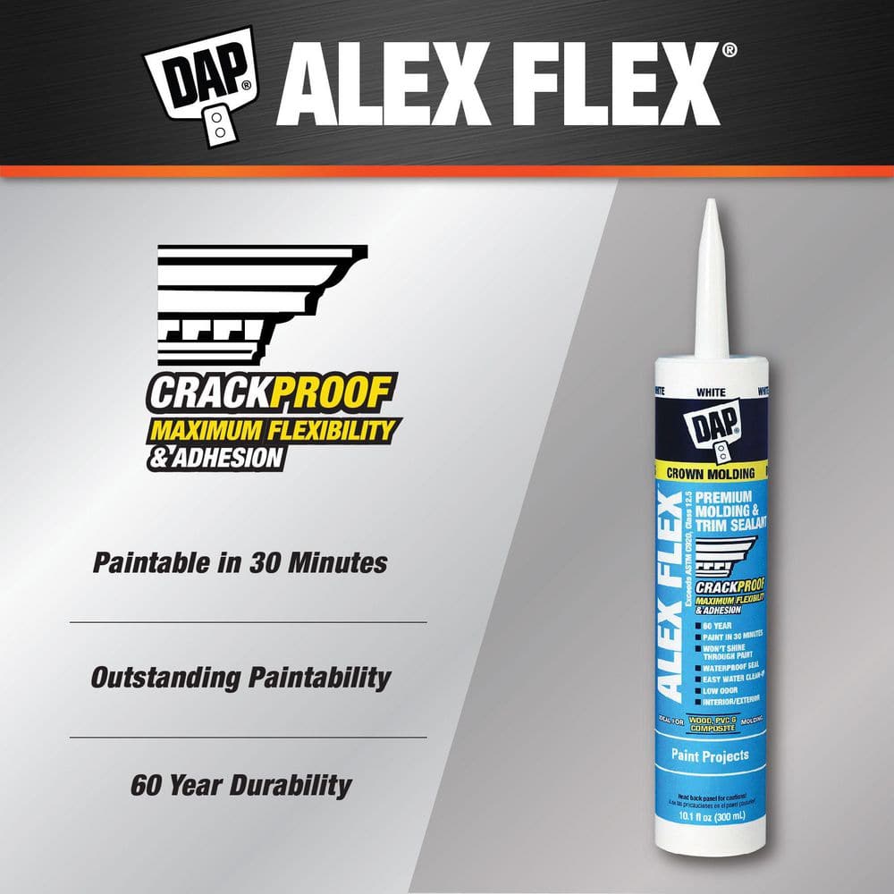Buy ALEX FLEX 10.1 oz. White Premium Molding and Trim Sealant Online at