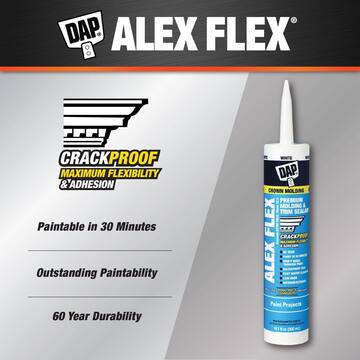 ALEX FLEX 10.1 oz. White Premium Molding and Trim Sealant