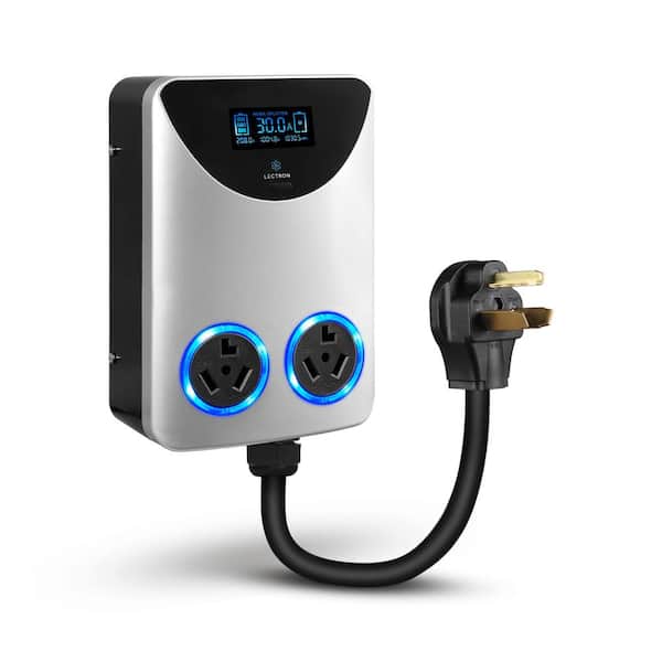 LECTRON NEMA Socket Splitter - Power Your EV Charger and High-Powered Appliance from The Same Outlet (NEMA 10-30 to 10-30/10-30)