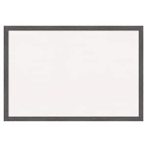 Pinstripe Plank Grey Thin White Corkboard 38 in. x 26 in. Bulletin Board Memo Board