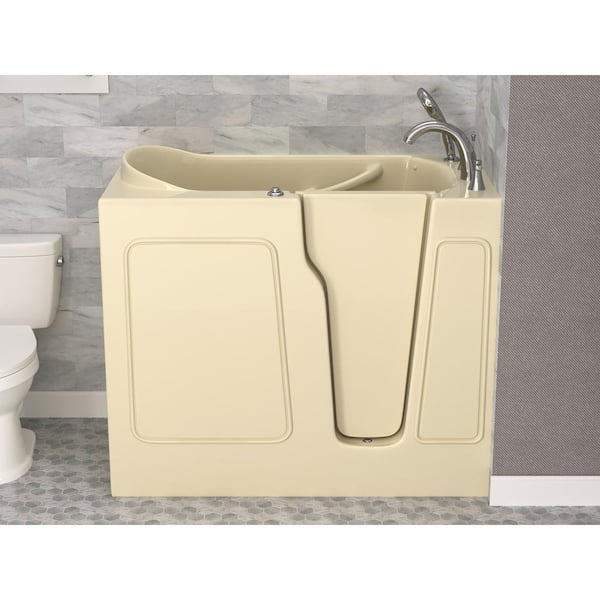 MediTub 26 x 46 Left Drain Biscuit Soaking Walk-In Bathtub