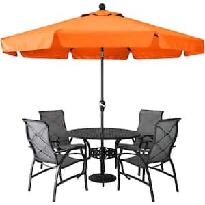 10 ft. Aluminum Market Tilt Outdoor Patio Umbrella, Orange