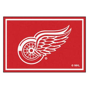 NHL Detroit Red Wings Red 5 ft. x 8 ft. Indoor Area Rug