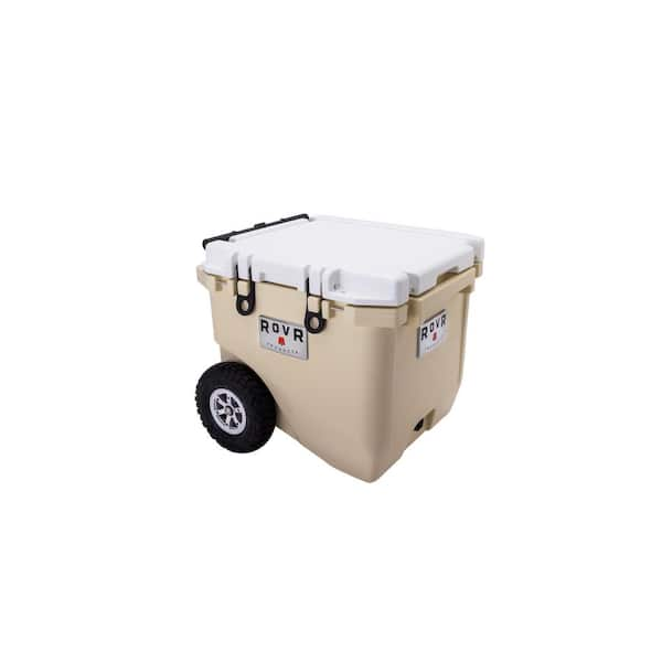 RovR RollR 45 (45 Qt.) Cooler with Air Inflated Tires in Sand 45SROLLR ...