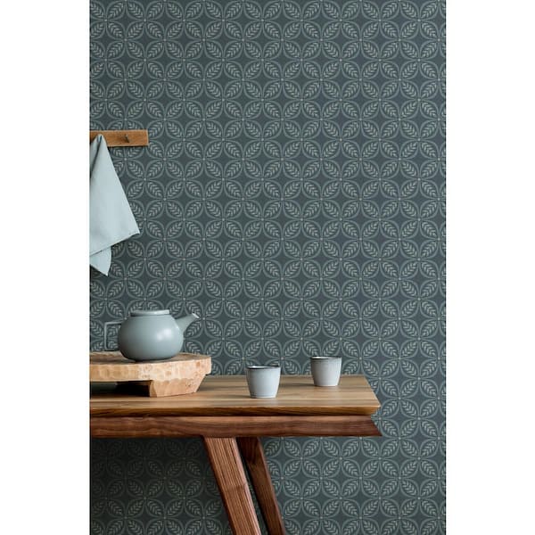 Blue Morgrove Trellis Wallpaper Sample