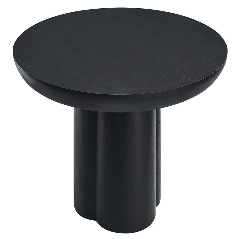 Caspian Black Round Concrete and MDF Dining Table