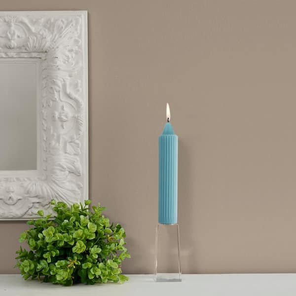 ROOT CANDLES Grecian Collenette 7 in. Sky Unscented Taper Candle (Set of 4)