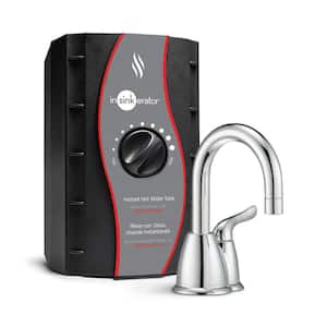 Invite HOT150 Series 1-Handle 6.25 in. Instant Hot Water Dispenser Tank with Faucet in Chrome