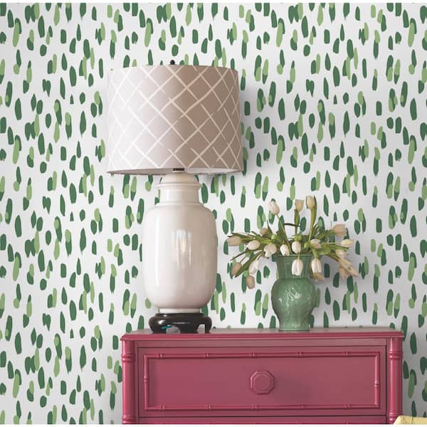 Palm Green Club House Peel & Stick Wallpaper Approx. 45 sq. ft.