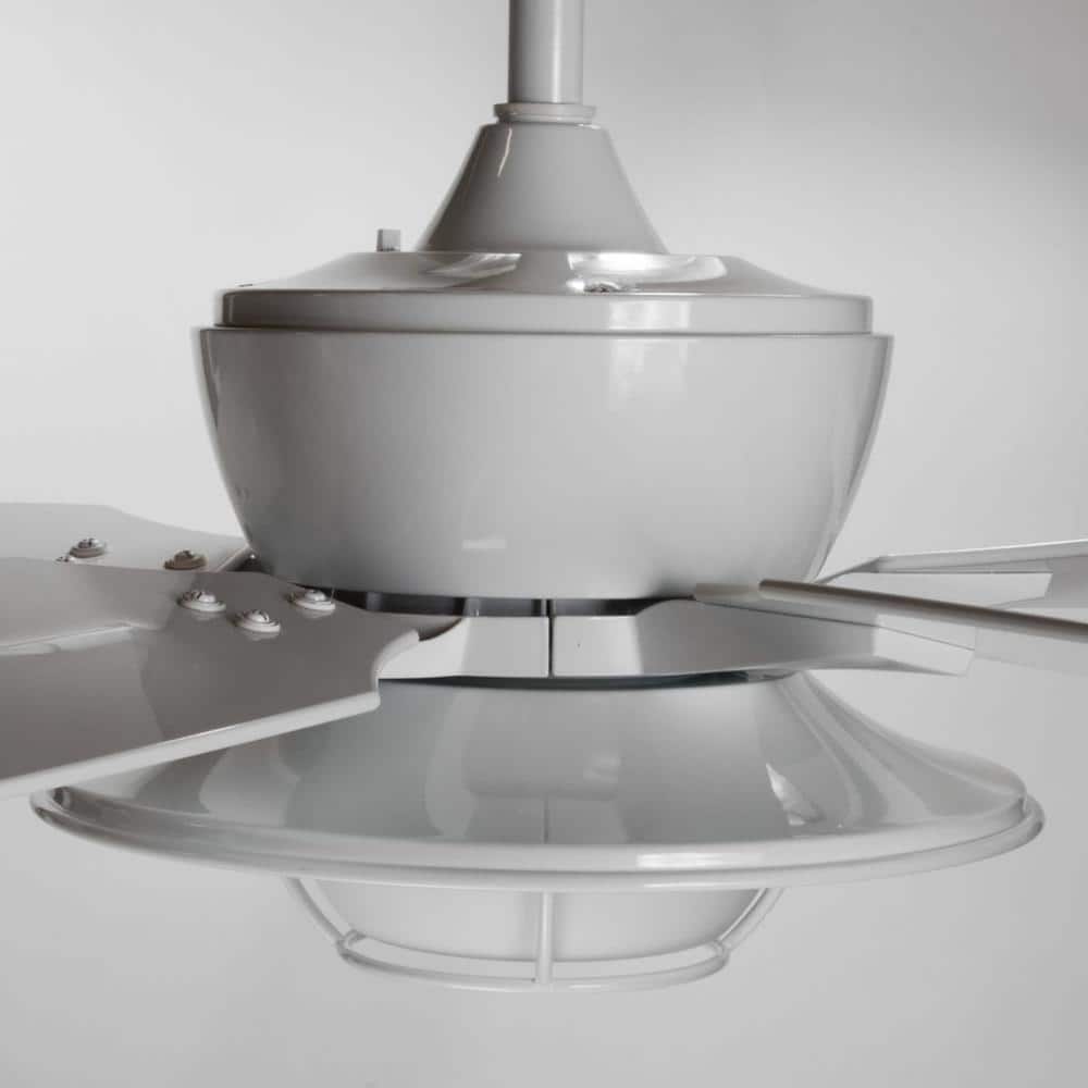 Montague 60" White 5-Blade Indoor/Outdoor Ceiling Fan with LED Light