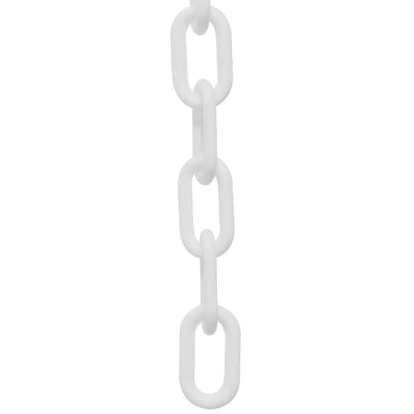 Mr. Chain 1 in. (#4, 25 mm) x 25 ft. White Plastic Chain