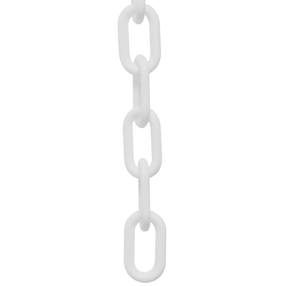 Mr. Chain 1 in. (#4 mm to 25 mm) x 100 ft. Plastic Chain in White 10001-100  - The Home Depot