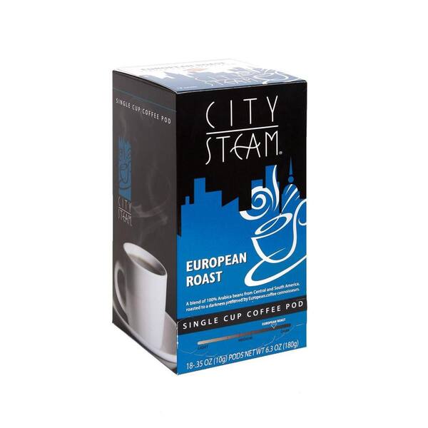 City Steam European Roast Single Cup Coffee Pods, 18-count-DISCONTINUED