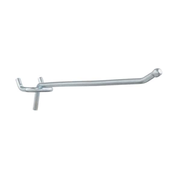 Everbilt 8 in. Zinc-Plated Steel Single Straight Peg Hook for 1/4
