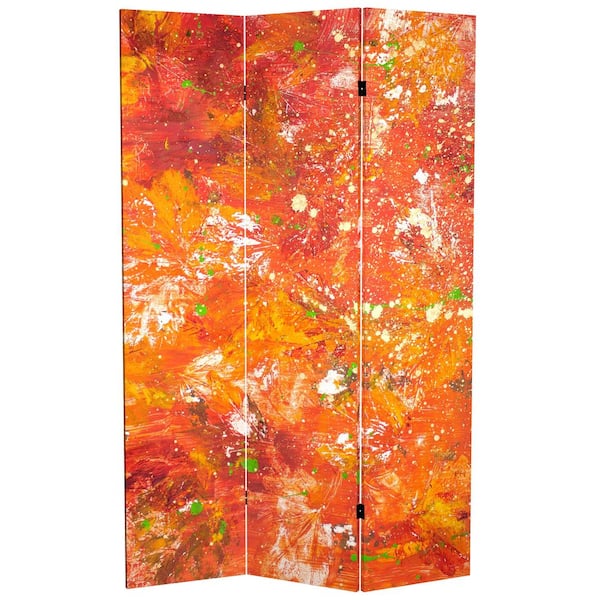 RED LANTERN 6 ft. Tall Transcendence Canvas 6-Panel Room Divider