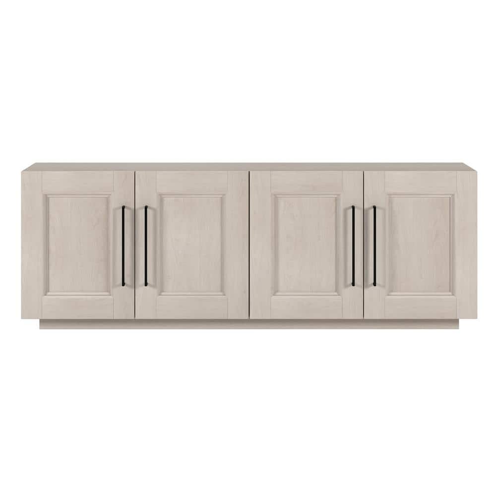 Alder White Rectangular TV Stand with Plinth Base