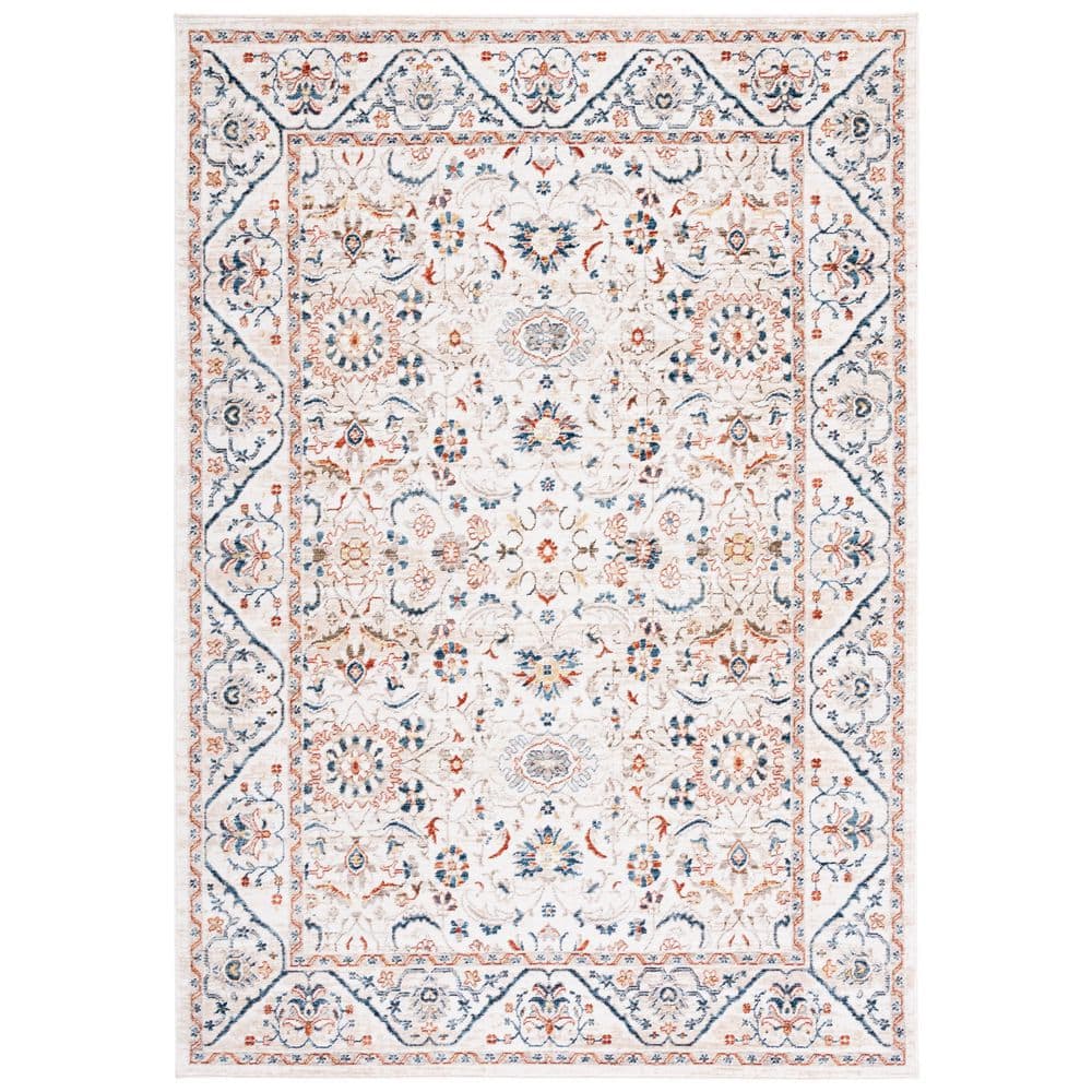 Olympia 4 ft. x 6 ft. Ivory/Navy Oriental Border Distressed Area Rug price history on PriceWatchPro