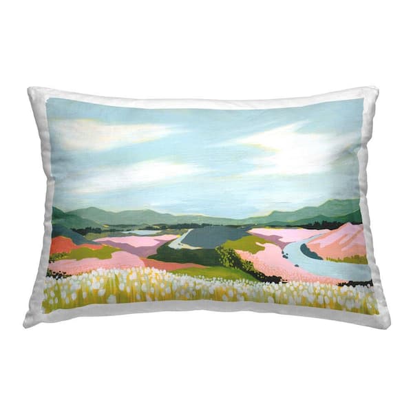 Stupell Industries Modern Country Hills Multi-Color Print Polyester 14 in. x 20 in. Throw Pillow