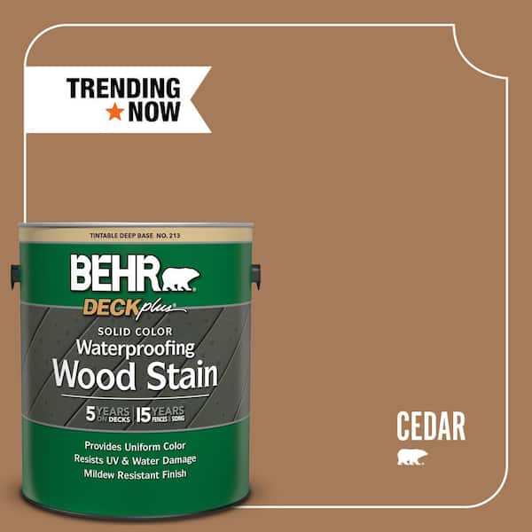 BEHR DECKplus 1 gal. #SC-146 Cedar Solid Color Waterproofing Exterior Wood Stain