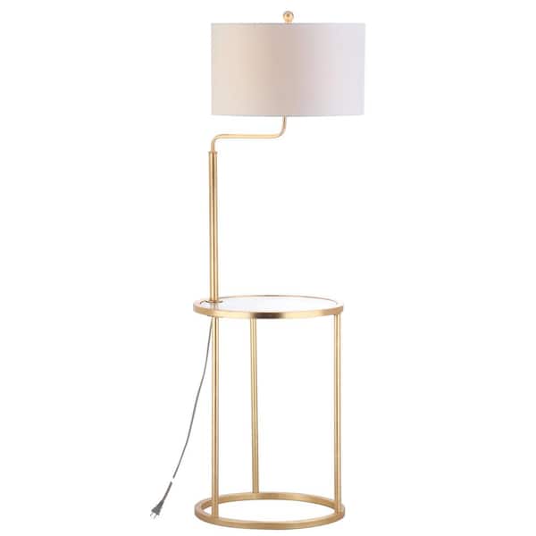 Floor Lamp With Table Attached, Rustic Floor Lamp With Tray Table