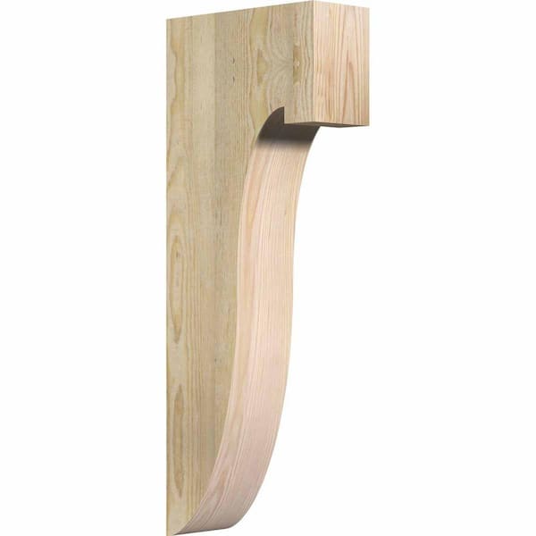 Ekena Millwork 4 in. x 10 in. x 26 in. Douglas Fir Del Monte Rough Sawn Corbel
