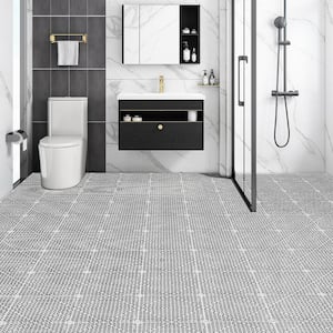 Interlocking Drainage Mat Floor Tiles Rubber Interlocking Gym Flooring Tiles 12 x 12 x 0.6 in. (50 Pcs, 50 sq. ft. Gray)